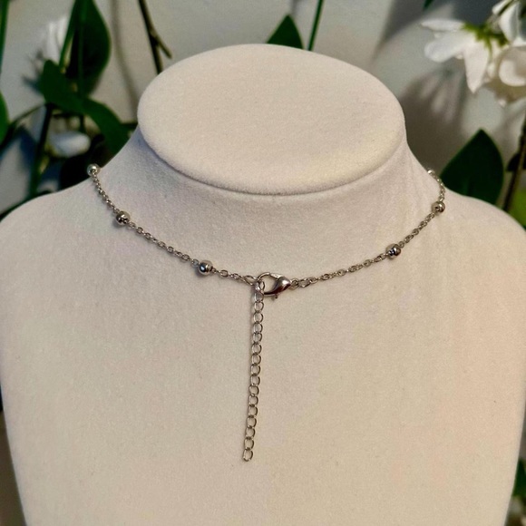 Gothic Cross Charm Necklace Floral Design Big Punk Goth Silver Tone - Picture 10 of 12